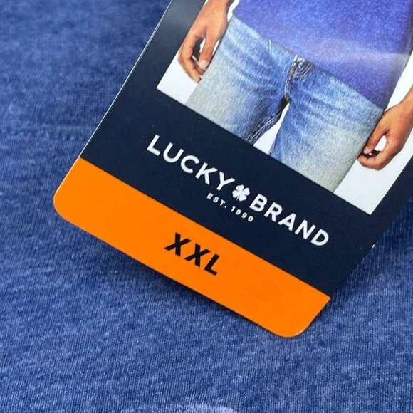 Lucky Brand Mens Graphic Tee XXL Made In Guatemala Blue a0270 - Picture 3 of 9